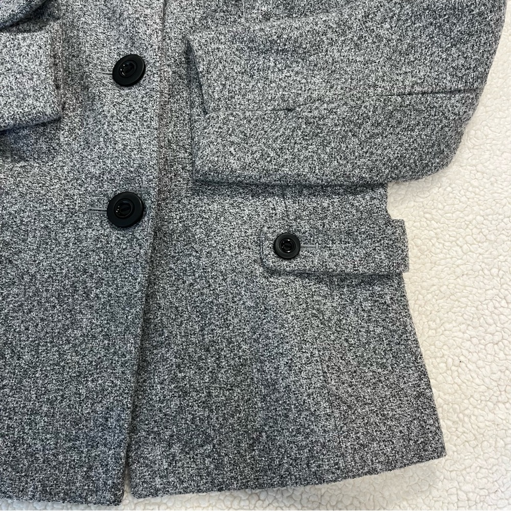 Dressbarn Womens Size M, Gray Mandarin Collar Career Button Up Jacket - Picture 6 of 14